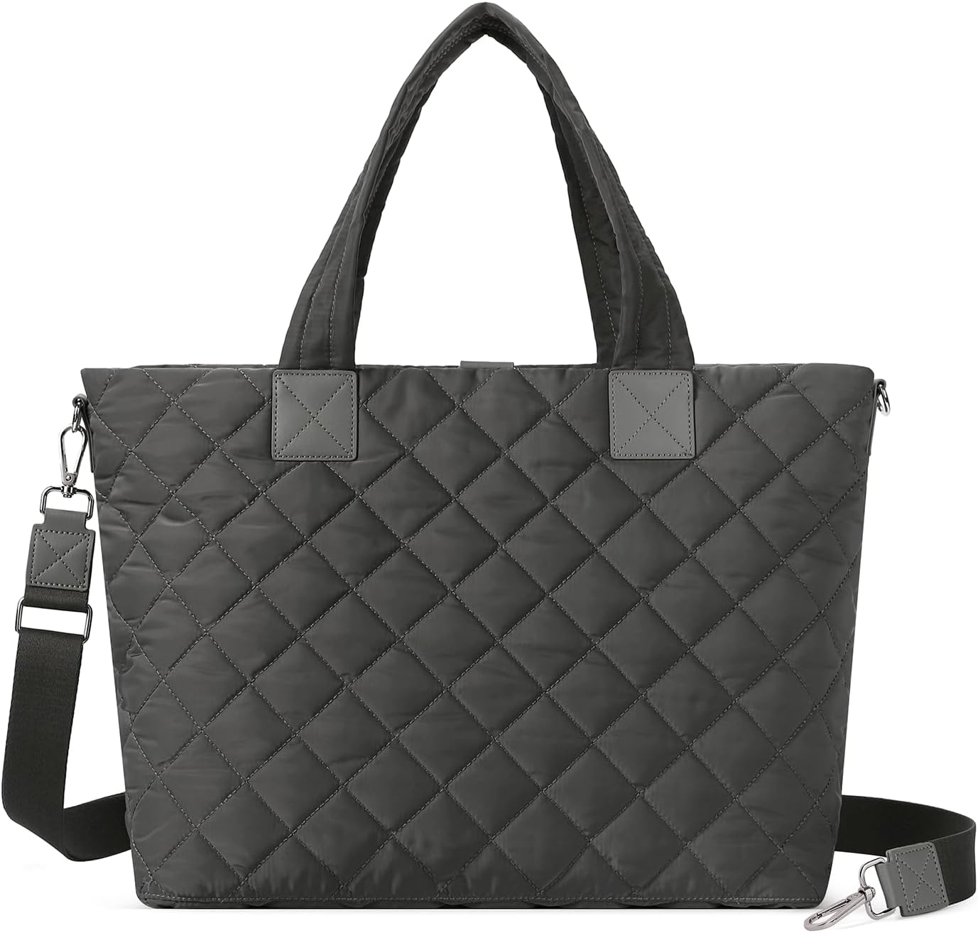 WESTBRONCO Tote Bag for Women with Zipper Large Puffer Quilted Tote Bag for Travel Gym Work