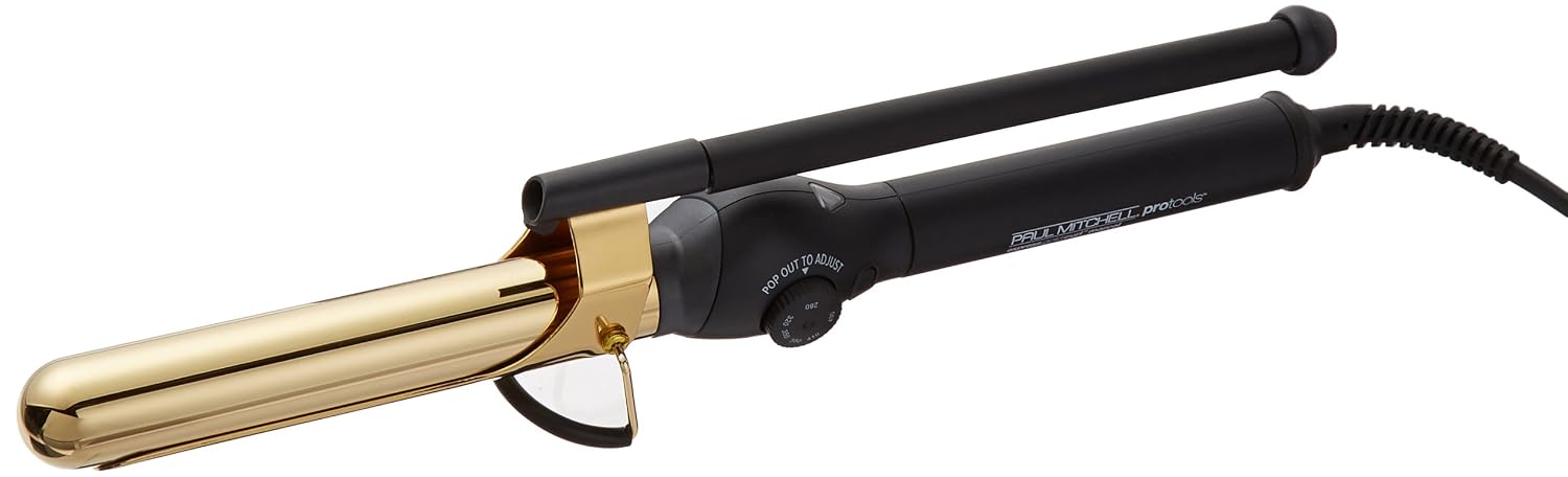 Paul Mitchell Pro Tools Express Gold Curl Marcel Titanium Curling Iron, Fast-Heating to Create a Variety of Curls