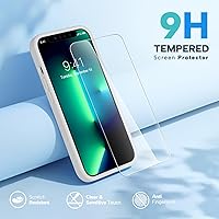 Vista 74 de Miracase Funda diseñada para iPhone 13 Pro Max con protector de pantalla, [forro de microfibra suave antiarañazos], funda protectora de silicona