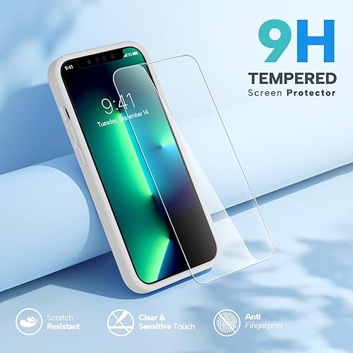 Miniatura 90 de Miracase - Funda diseñada para iPhone 11 con protector de pantalla, funda de goma de silicona líquida, protección total contra caídas y a prueba