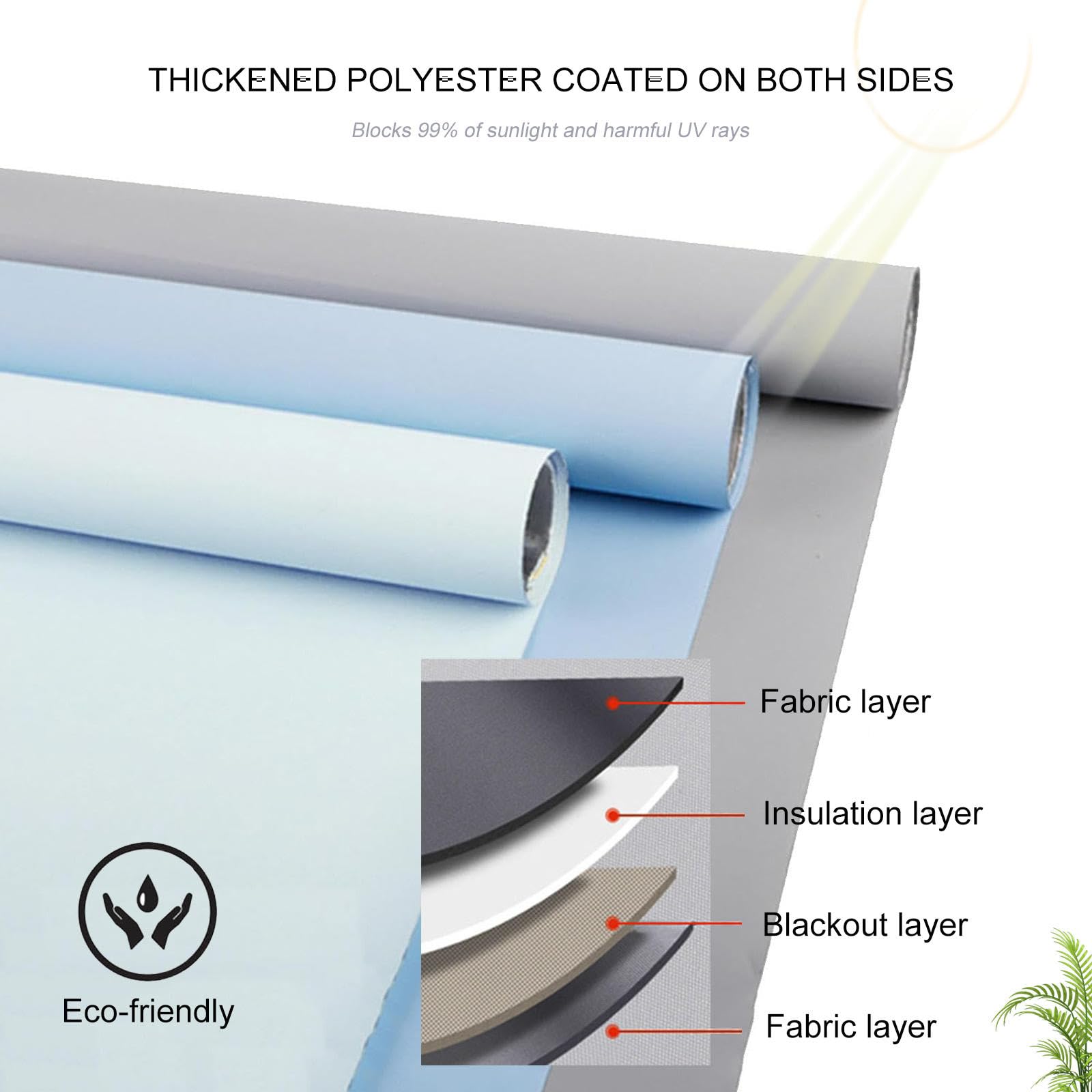 Tenda oscurante a rullo, blocco solare, protezione della privacy, retrattile, per porte e finestre, colore grigio, 60 x 160 cm / 24x63in, ideale per il controllo della luce e la privacy domestica