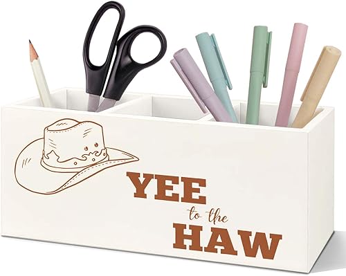 Miniatura 14 de SNNDER Soporte para bolígrafo de decoración de oficina occidental para escritorio, regalos occidentales para mujeres y hombres, organizador de