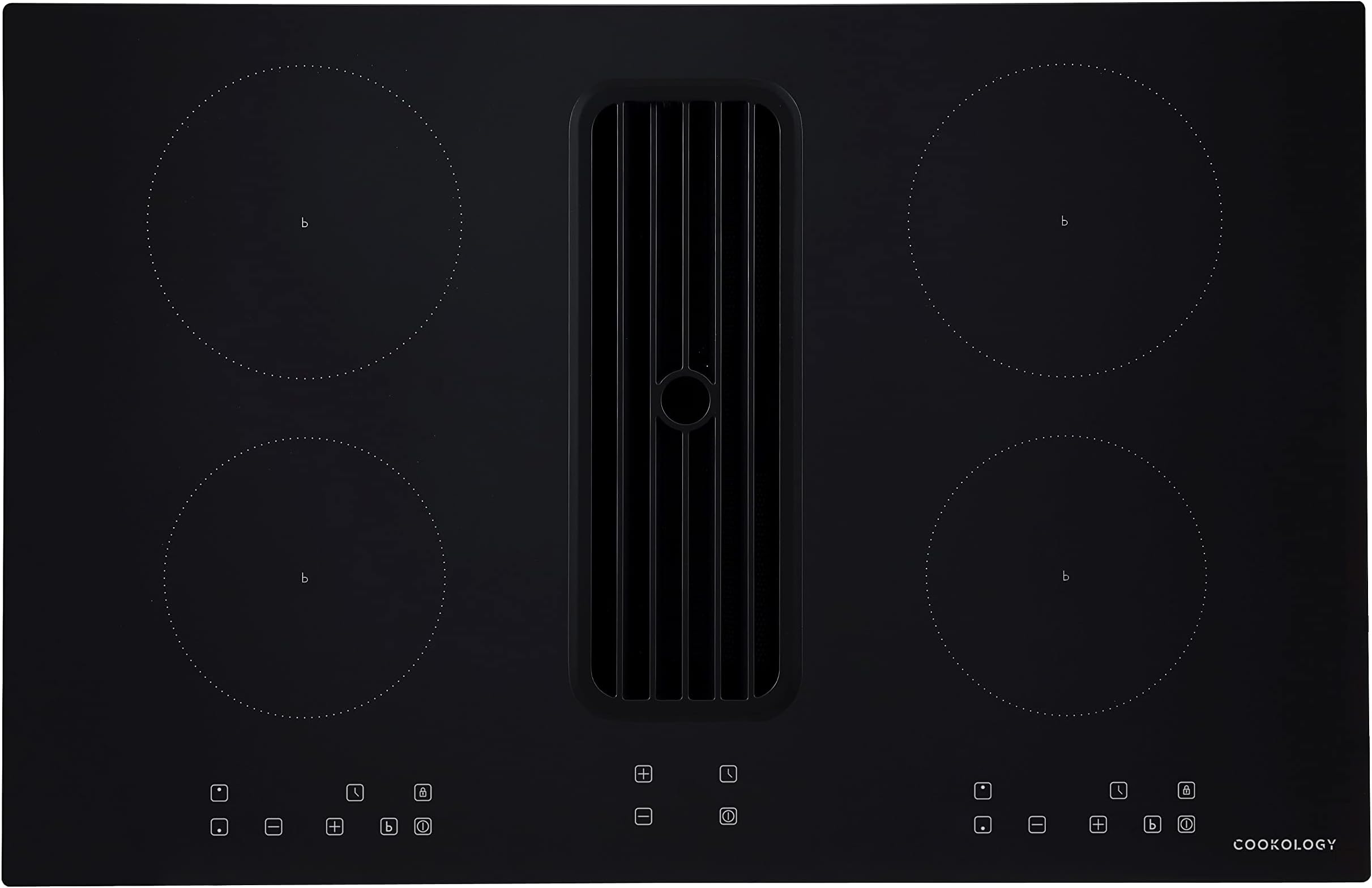 electriQ 70cm Induction Hob with Built In Extractor 3 Custom Coloured