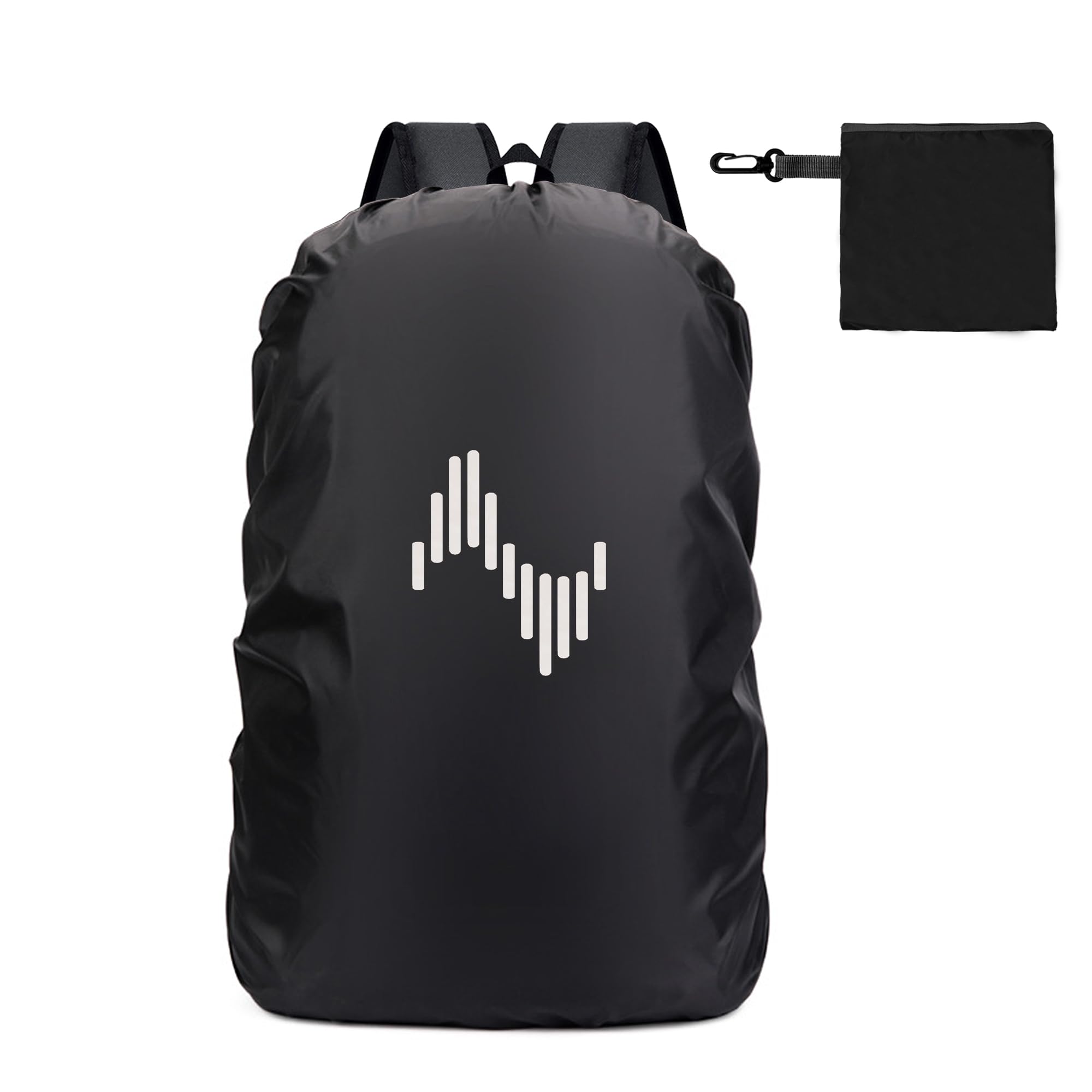Musiin Backpack Waterproof Rain Cover, 70L Reflective Backpack Cover with Storage Pouch