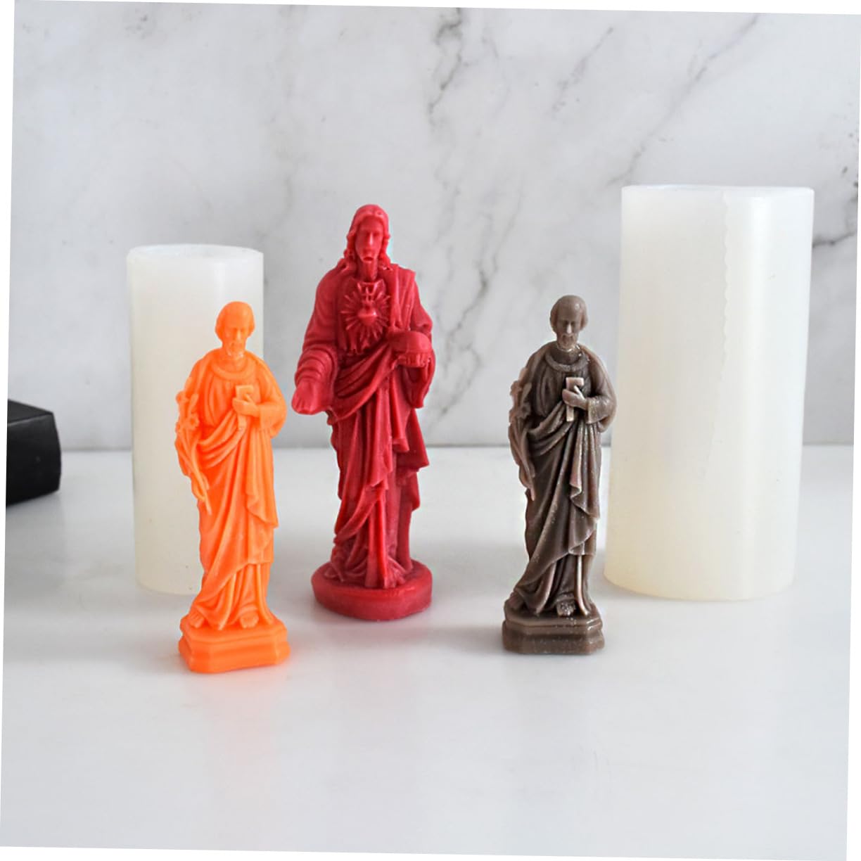 LALAFINA Stampo in Silicone Per Candele Forma Di Gesù Resistente e Flessibile Per Colatura Di Candele e Saponi Fai Da Te