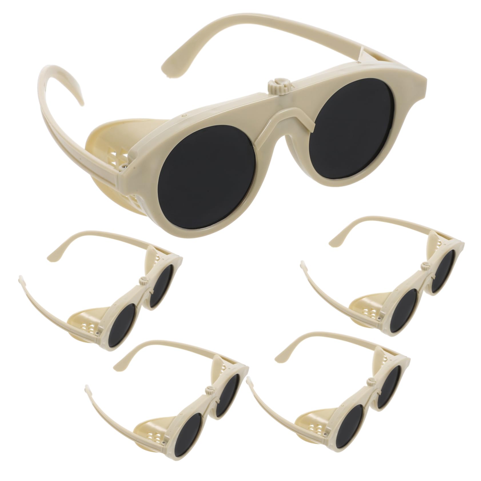 COOLHIYA 5pcs Welding Protective Glasses for Grinding Cutting and Electric Welding Ergonomic Frame for Comfort and Eye Safety Essential Equipment for Men