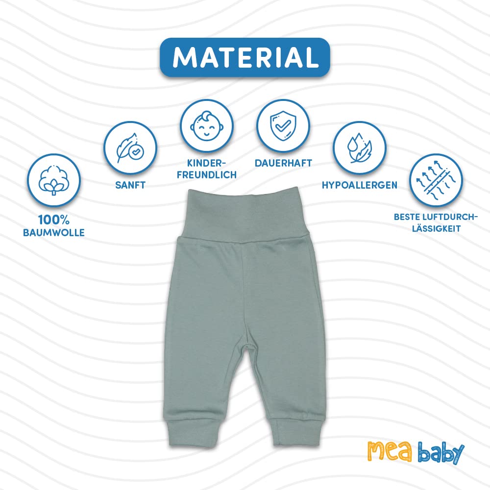 MEA BABY Unisex Baby Hose aus 100% Baumwolle im 5er Pack/Pumphose, Babyhose für Jungen Baby Hose... Ansicht 2