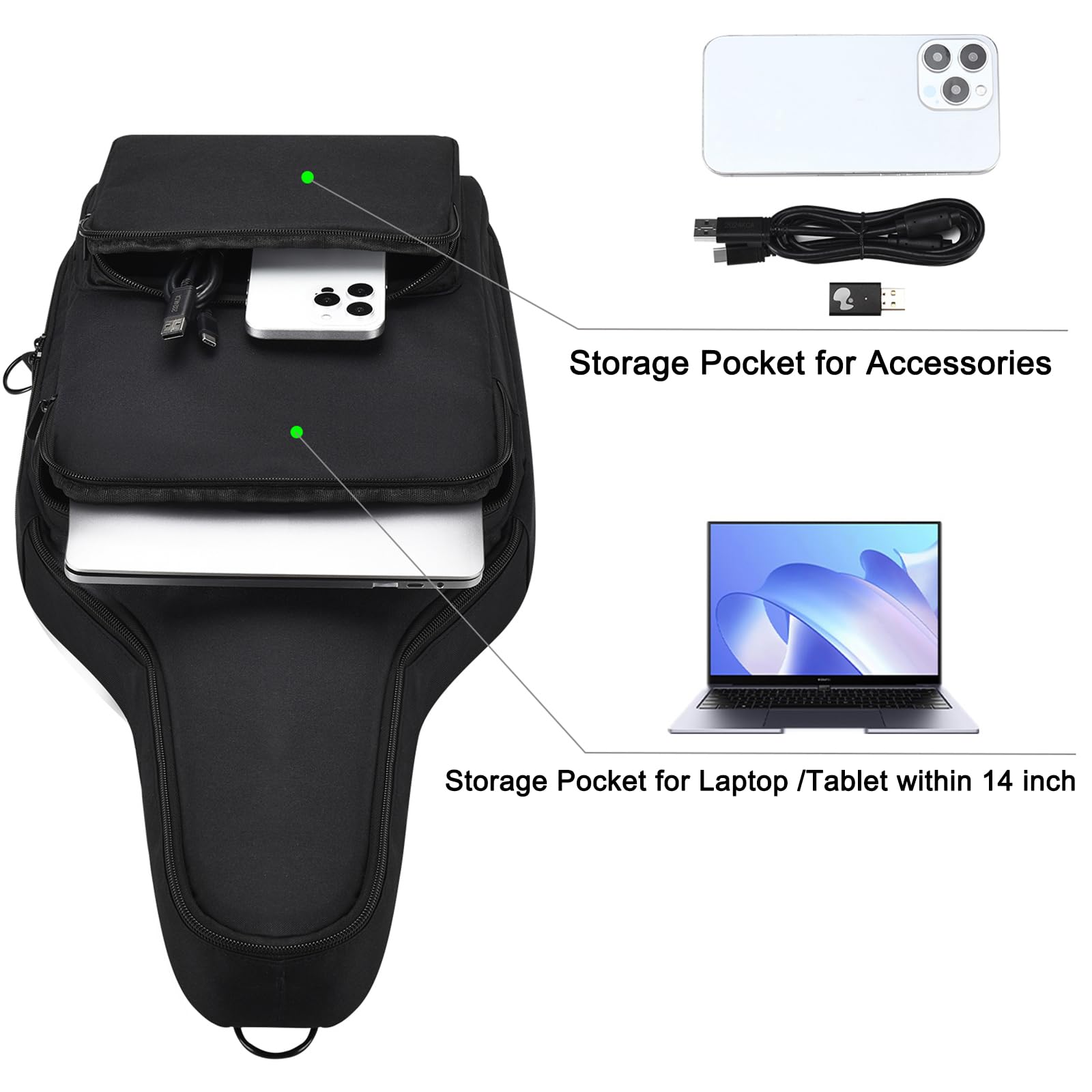 Housse Transport pour PDP Gaming RIFFMASTER Wireless Foldable Guitar Controller,Sacoche Portable Étui Voyage Sac à bandoulière Dos pour PDP RIFFMASTER PS5/PS4/Xbox Wireless Guitar Controller