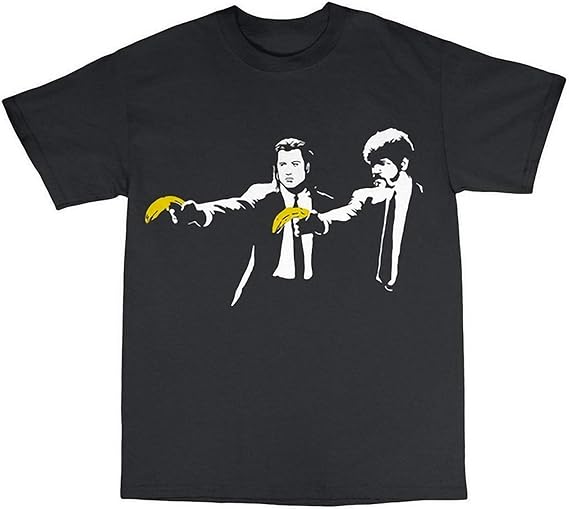 Amazon Hiphop アイテム専門店 Dzd パルプフィクション バンクシー 風 パロディ Tシャツ メンズ レディース ユニセックス Tシャツ カットソー 通販