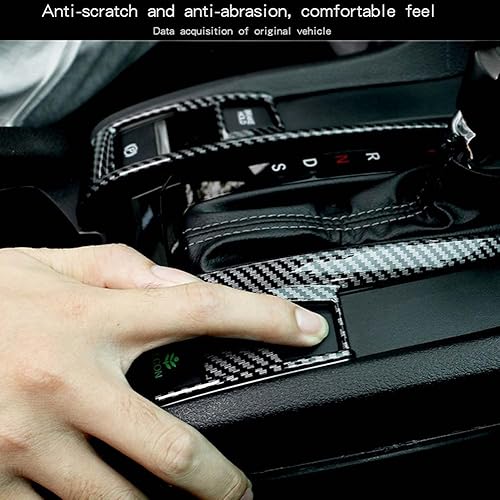 Miniatura 5 de 2 unidsset ABS Fibra de Carbono Panel de Engranajes Trim Shift Box Botones Cubierta Decoración Interior Accesorios Compatible para Honda 10th Gen