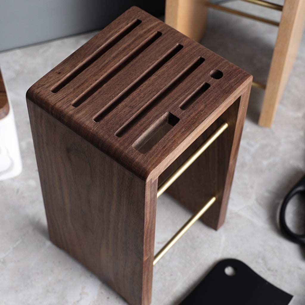 Bloque Cuchillos Cocina Soporte for Cuchillos De Madera Maciza, Soporte for Bloque De Cuchillos De Madera, Estante for Cuchillos Transpirable Seco, Marco De Cocina(B)