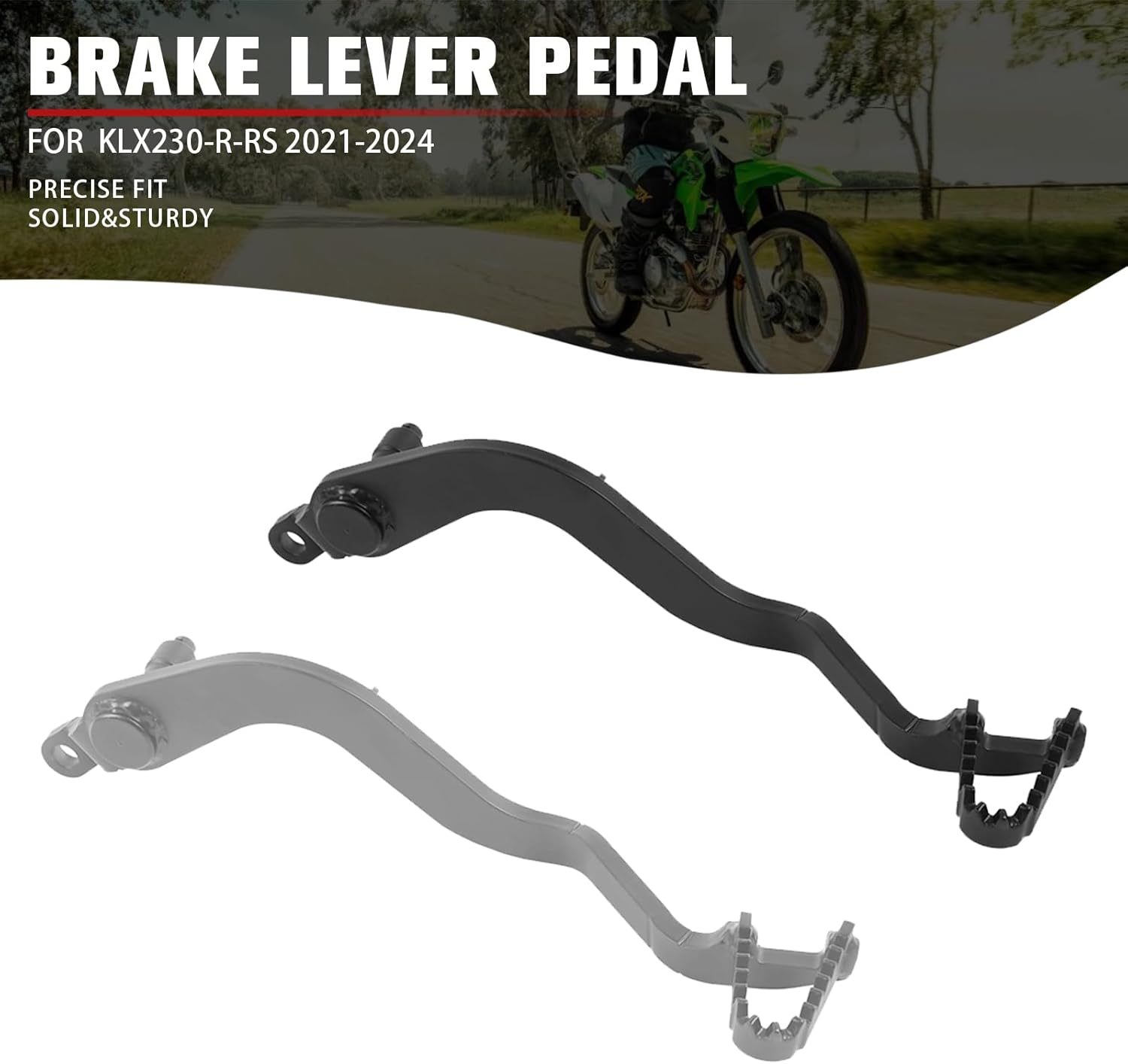 Motorcycle Rear Brake Lever Foot Pedal Compatible with Kawasaki KLX230 KLKX230R KLX230RS 2021 2022 2023 2024(Black)