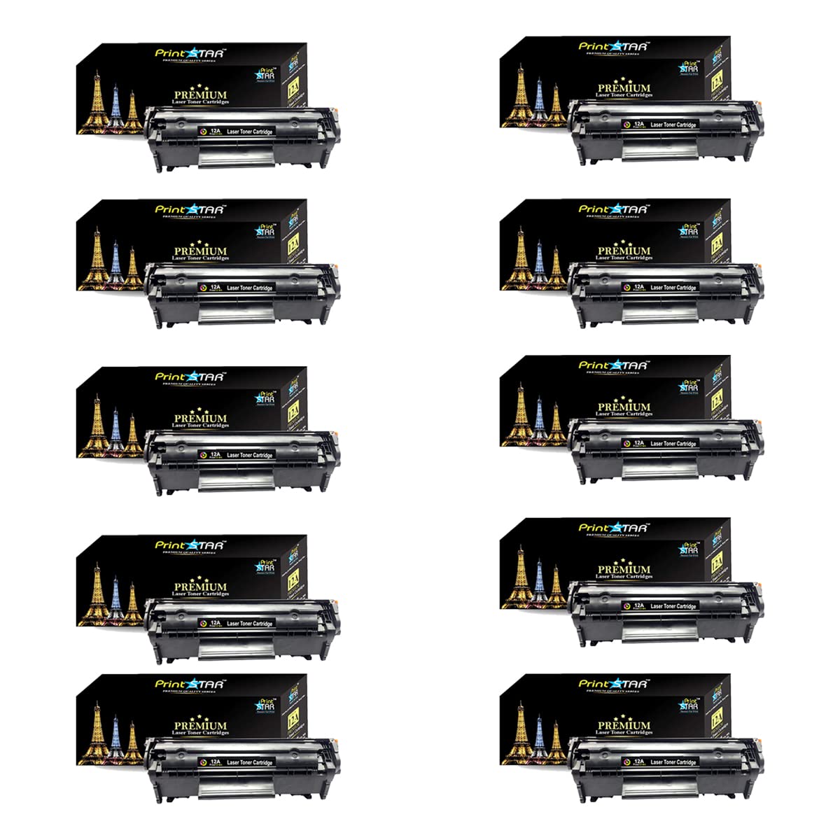 Print Star High Yield 12A Single Colour Black Laser Toner Cartridge Replacement of HP Q2612A compatible with HP LaserJet 1010, 1012, 1015, 1018, 1020, 1022, 1022n, 3020, 3030, 3050, 3052, 3055, M1005, M1319f etc. (Pack of 10) (B071DZFJCG) Amazon Price History, Amazon Price Tracker