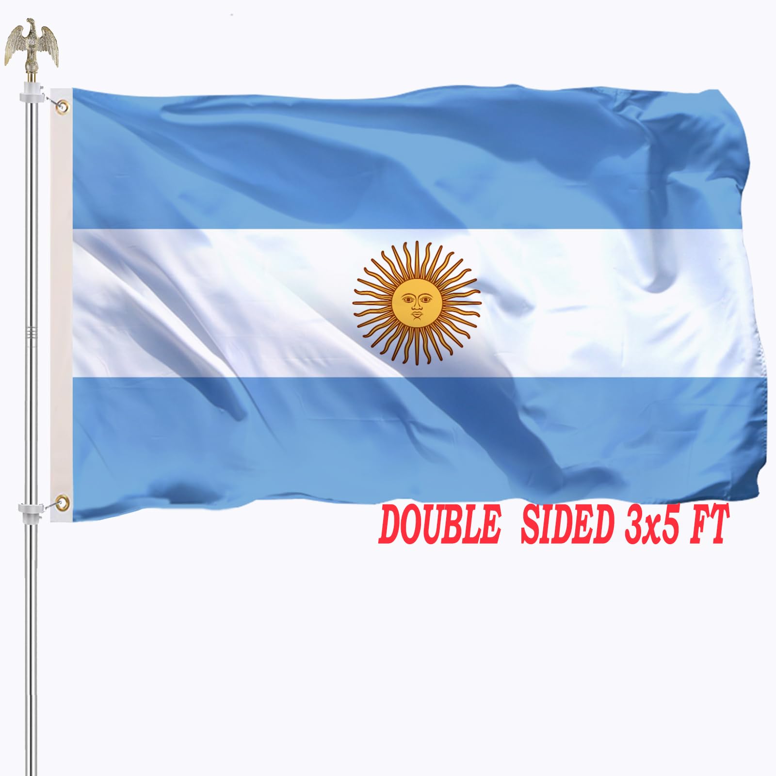 Amazon.com : tnpun Argentina Flag 3x5 Outdoor Double Sided