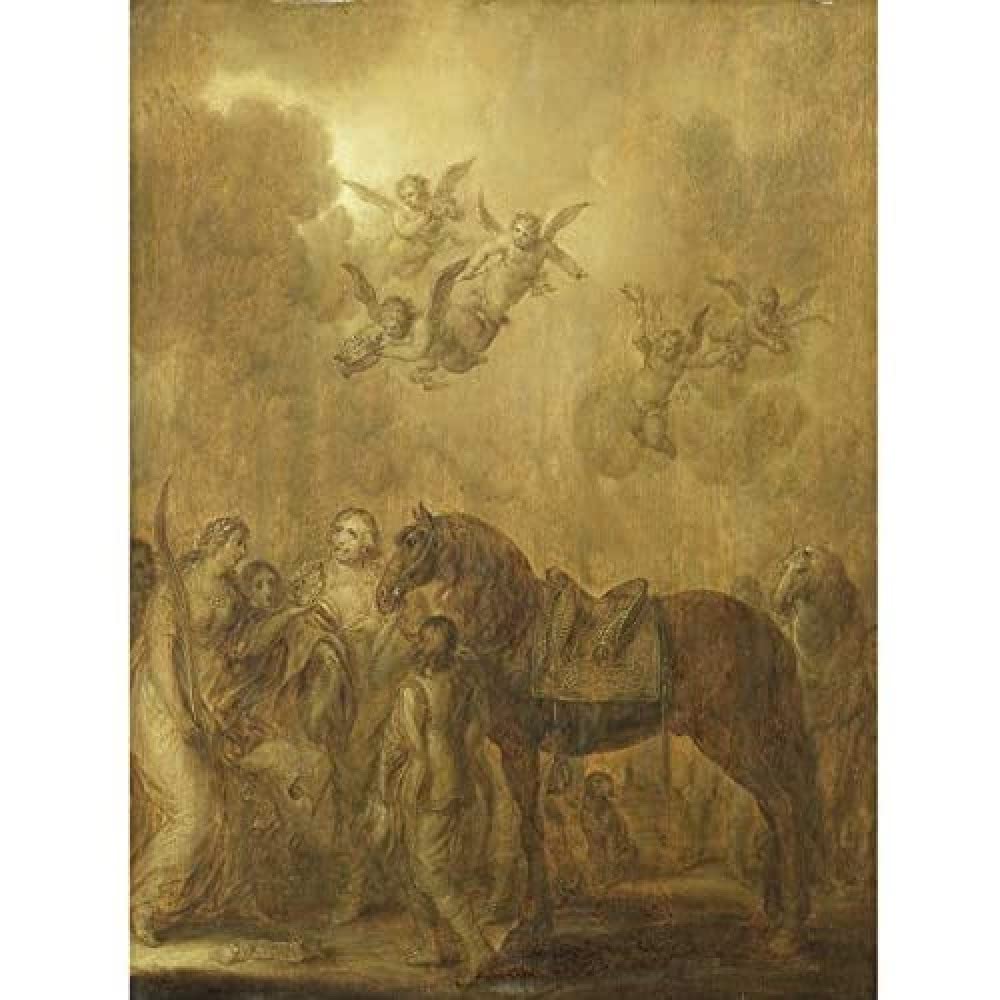 Artery8 Van De Venne Allegory Prince Frederick Henry Art Print Canvas Premium Wall Decor Poster Mural