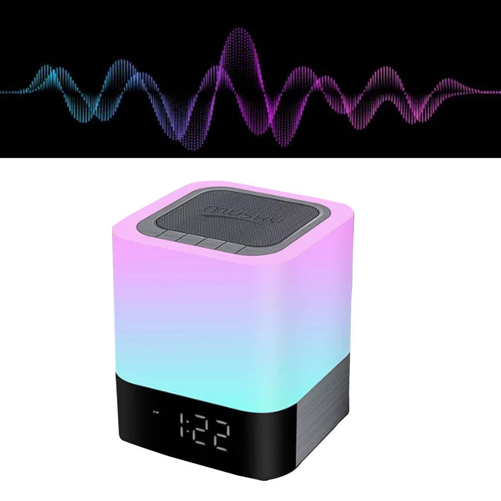 Altoparlante con Luce Notturna Woofer Portatile Wireless Altoparlante con Controllo Touch con Interfaccia USB con Luce LED
