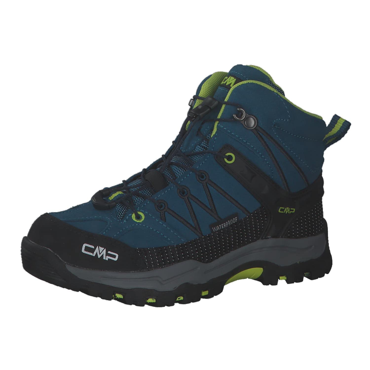 Cmp Boys Bleu Mid Hiking Trainers For Children Rigel Waterproof