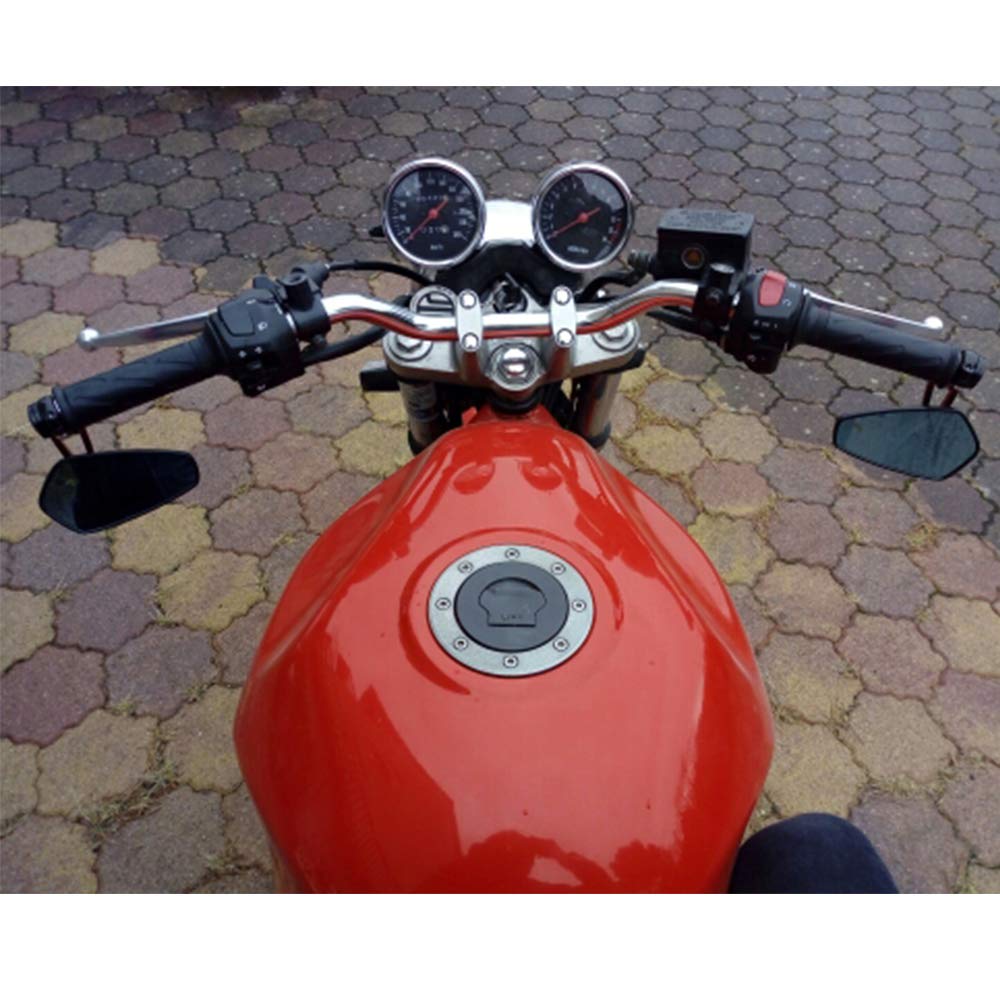 KaftKO Rétroviseur Moto,pour Ducati 796 696 400 620 695 Monster 620 MTS Hypermotard 796 S2R 7/8 "Pouces 22mm Universel Moto Guidon rétroviseur