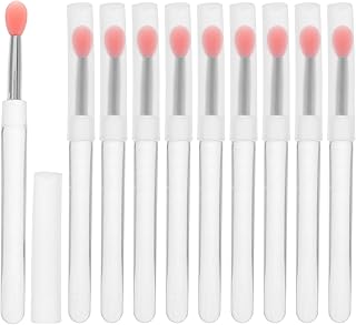 10pcs Mini Silicone Lip Brush Set Portable Re...