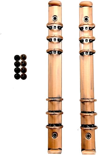 Passion Junetree Steel Traveler's - Cuaderno de 6 anillos incluye color latón de tornillo (paquete de 2)