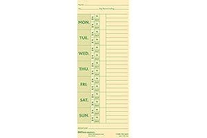 Office Depot Time Cards for Precision Time Tracking