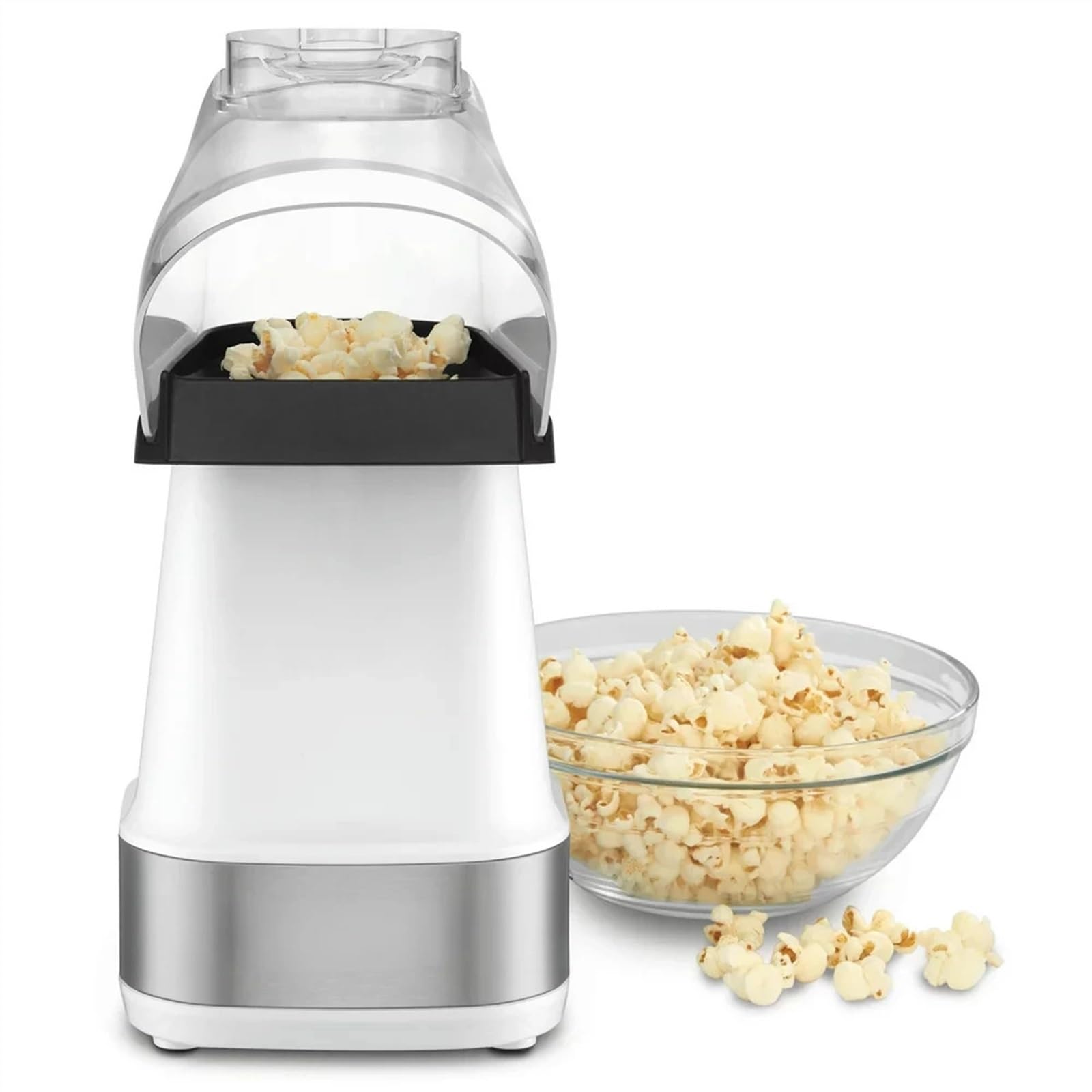 Máquina de Palomitas Máquina de Palomitas de maíz de Aire Caliente, máquina Profesional de Palomitas de maíz automática for el hogar, Color Blanco Palomitero