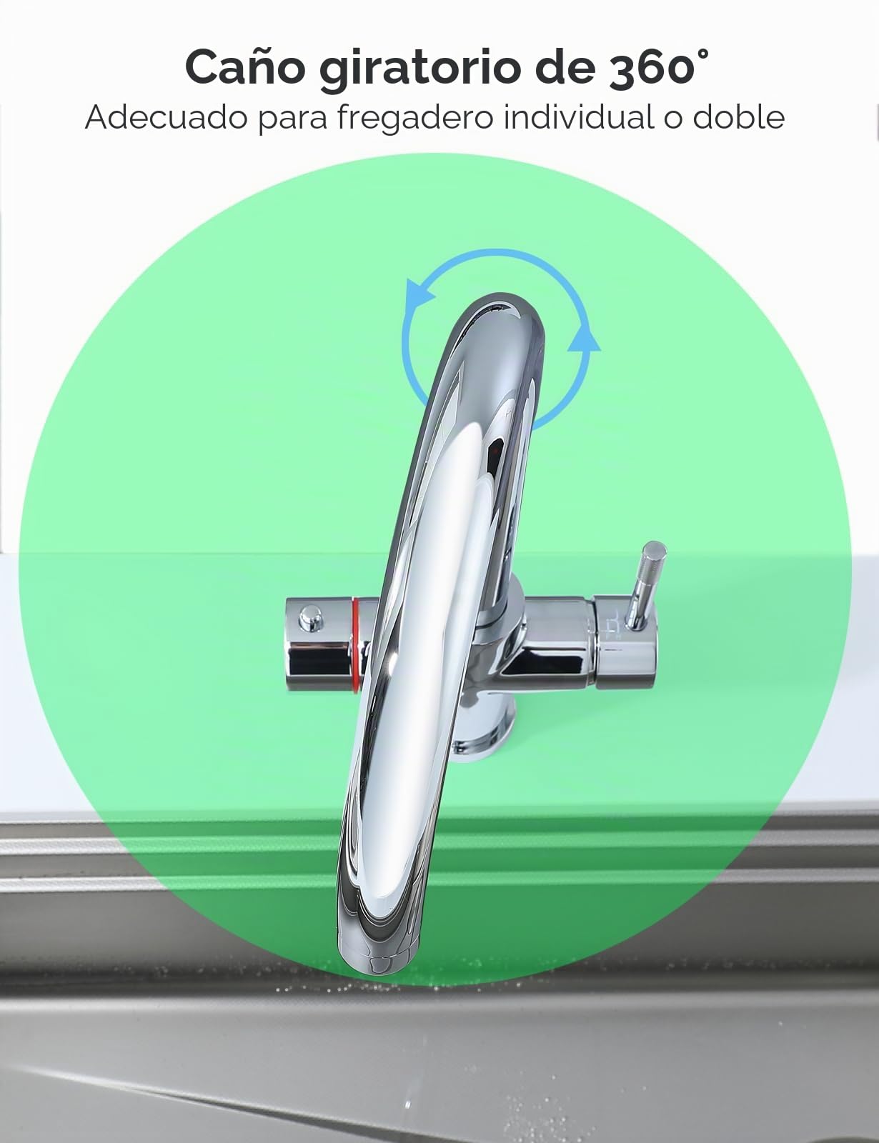 Grifo de agua hirviendo 4 en 1 con agua filtrada fría, mezclador caliente y frío, grifo de cocina de latón macizo, grifo de agua caliente instantáneo con bloqueo de seguridad infantil (sin