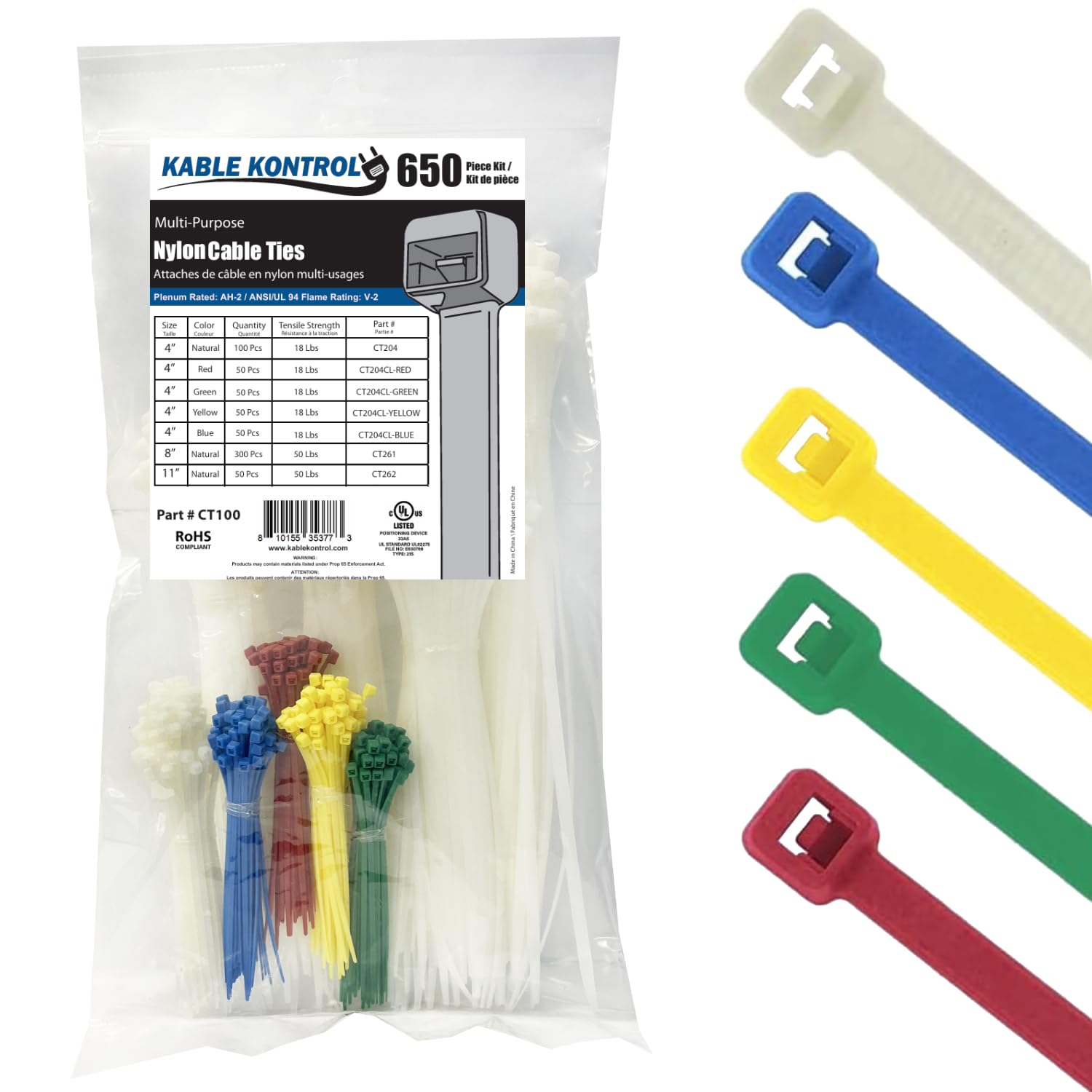 24l ★ay The Best Tie-up Collection Suara Amazon.com: Kable Kontrol Zip Ties Assorted Sizes 650 Pcs Variety