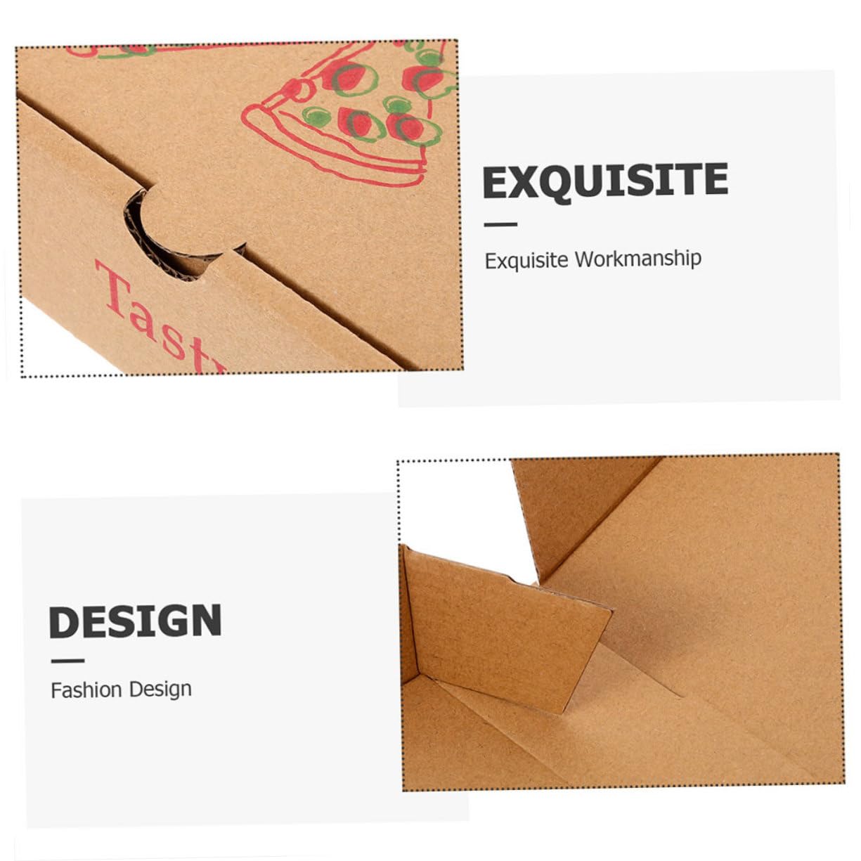 10 Stück Pizzakartons 7.28X7.28X1.57In Lebensmittelechte Pizzaverpackung Für Restaurant Takeaway Frischhaltung Und Sichere Aufbewahrung Von Pizza Und Speisen