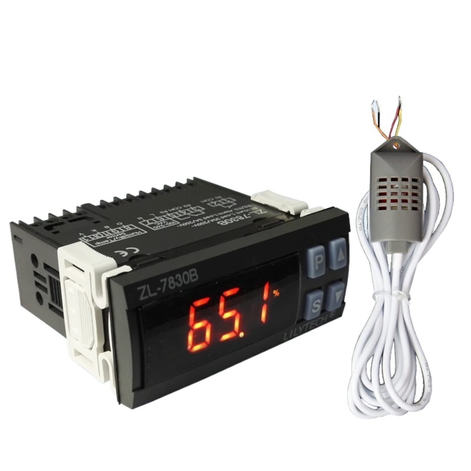 GJZIFGFWQ ZL-7830B 30A Relay 100-240Vac Digital Humidity Controller Hygrostat with Alarming Output(With Zl-shr03a)