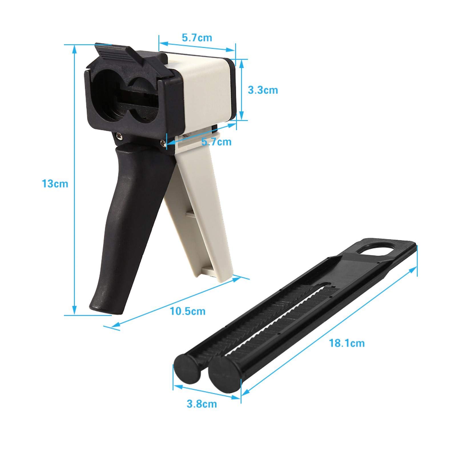 Dispenser Gun, Dental Delivery Gun, Kartuschenmischer Dispenser Delivery Kartuschenpistole für 50ml 1:1/1:2 AB Kunststoffröhrchen Klebeabdruck