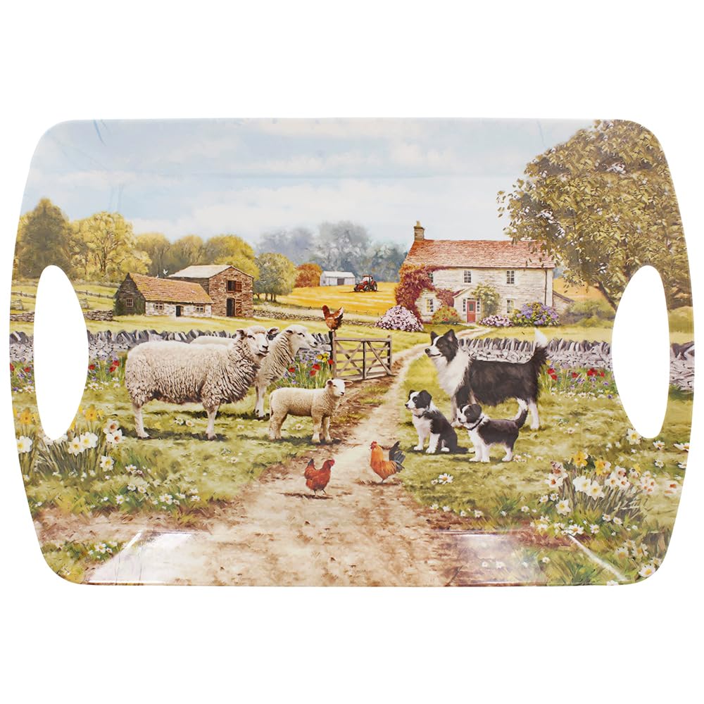 The Leonardo Collection Macneil Melamine Collie & Sheep Tray Large