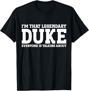 Duke Personal Name Funny Duke T-Shirt