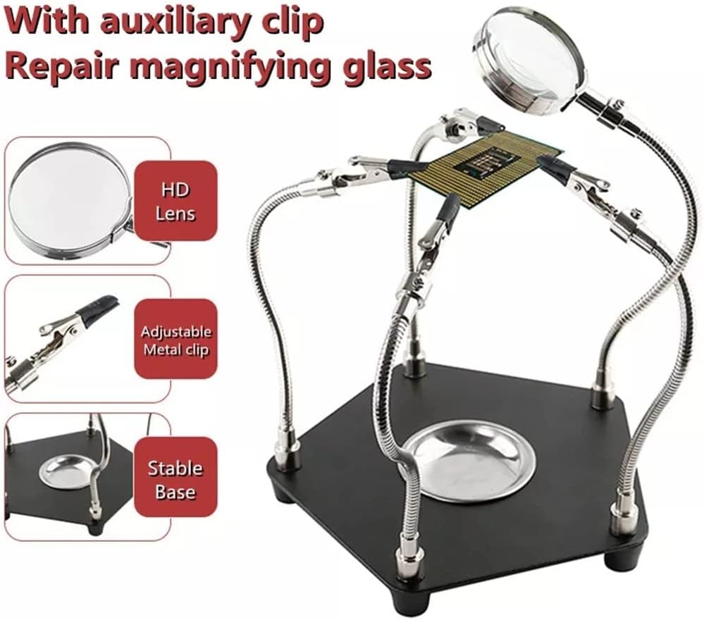 Manual Welding Tool with Magnifying Glass with Clip Fixed Repair Magnifying Glass Welding Magnifying Glass