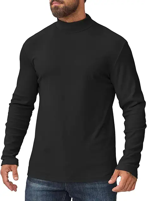 Vorvowry Men's Thermal Turtleneck Sweater - Stickad Krage - Slim Fit Winter Wear