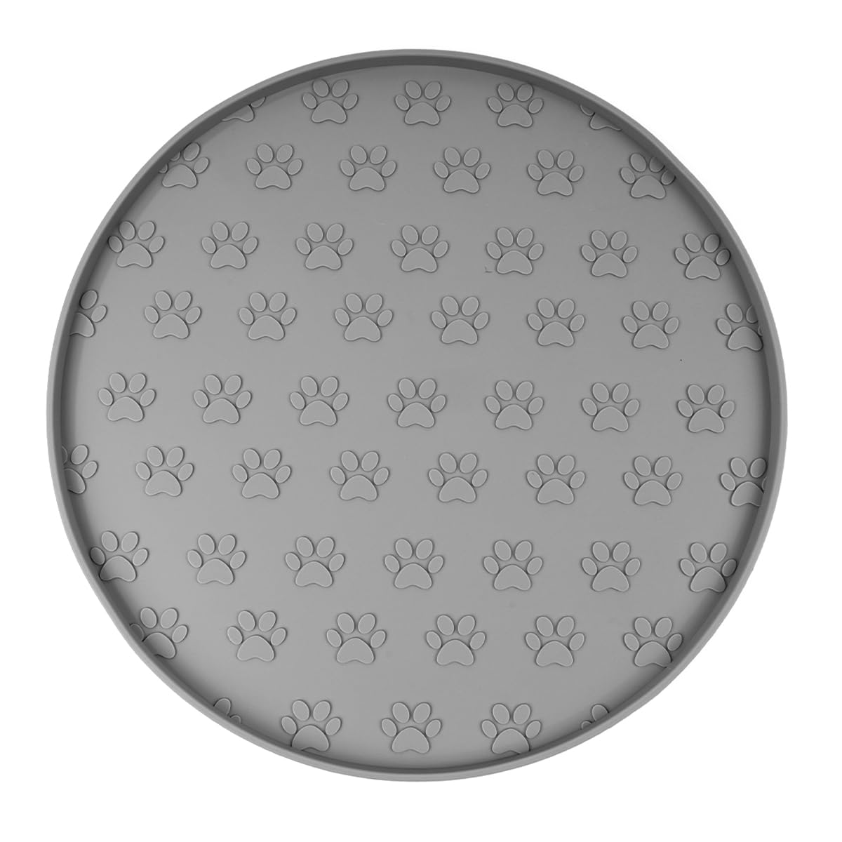 Muiltvoe Bowl Mat for Dogs Cats 27.5cm, Dog Bowl Mat Feeding Bowl Dog Food Mats,Silicone Waterproof Non-Slip Feeding Bowl with Rim Dishwasher Safe