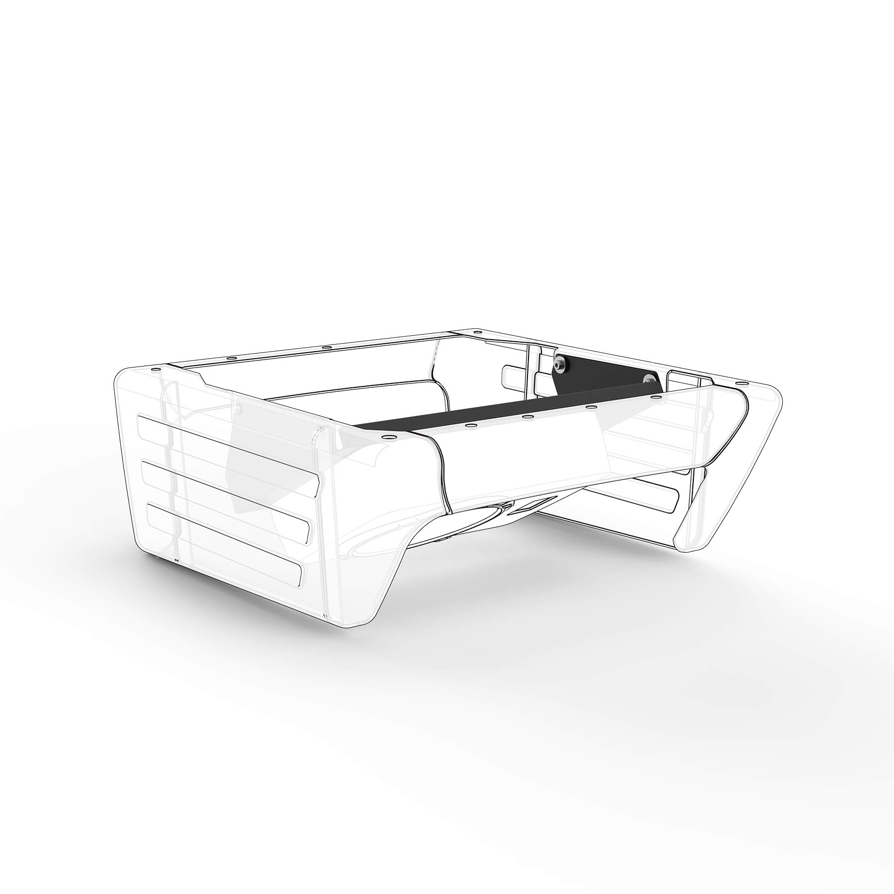 ETON Plug & Play Metall-Halter zur Montage USB 6 Subwoofers in der Sitzwanne des VW T5, T6, T6.1, Einbaukit ideal auch für Reisemobile