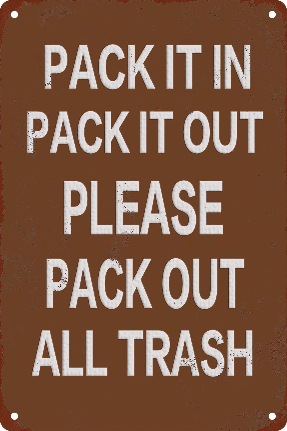 SMAZDFXX Pack It In Pack ItPlease PackAll Trash Vintage Metal Tin Sign For Home Bar Club Restaurant Decor Plaque Wall Art Poster 8"x12"