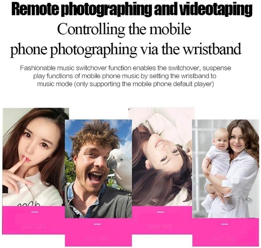 LTGJJ Fitness Bracciale Heart Rate Monitor Bracciale Fitness attività Tracker Heart Rate Monitor Contapassi Cuore Impermeabile del Monitor di Stato Calorie Braccialetto Sonno Sorveglianza Nero