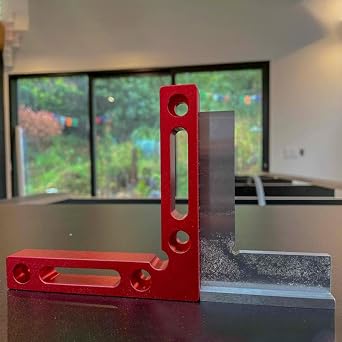 Machinist Square 90º Right Angle Ground Steel Hardened Precision Angle Ruler Engineer Square with Seat 75x50mm
