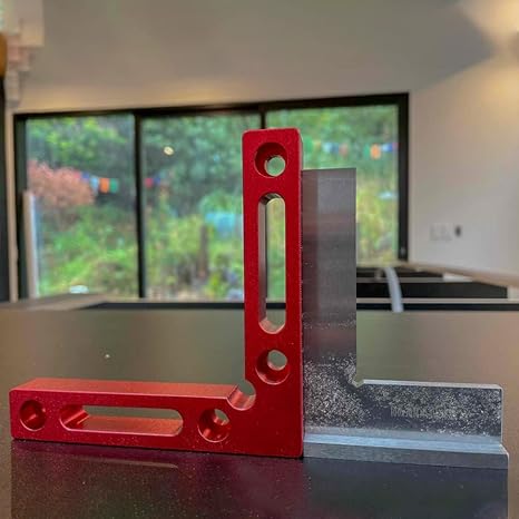 Machinist Square 90º Right Angle Ground Steel Hardened Precision Angle Ruler Engineer Square with Seat 75x50mm