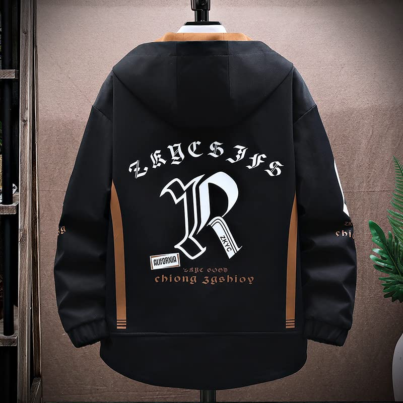 AAPAH Spring Hooded Jacket Men Outwear Male Patchwork Color Streetwear Comfortable Casual Clothing Plus Size3