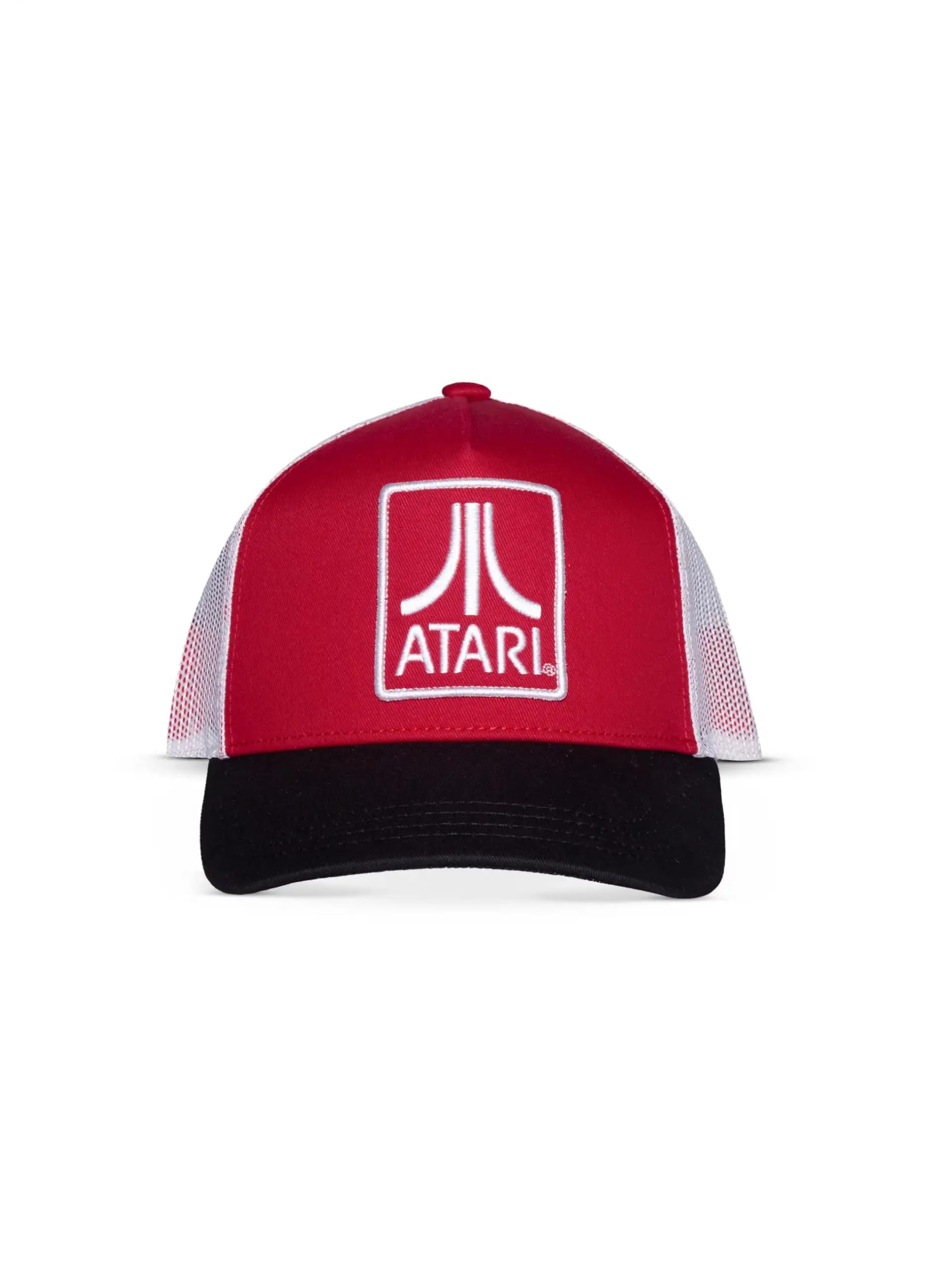 OFFICIAL ATARI EMBROIDERED PATCH LOGO RED SNAPBACK TRUCKER BASEBALL CAP HAT