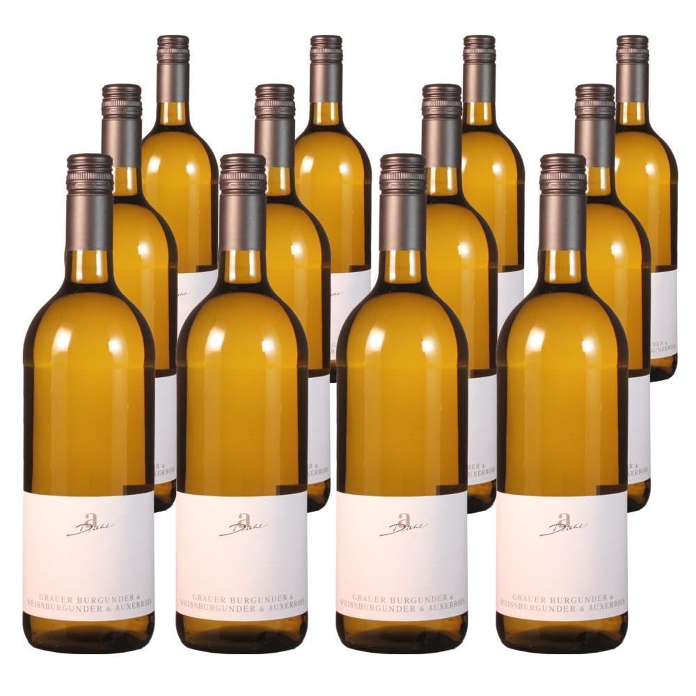 Vorteilspaket (12x1L) Weißwein-Cuvée trocken QbA (036) Grau/Weißburgunder & Auxerrois Weingut Diehl/ErnenWein/Wine