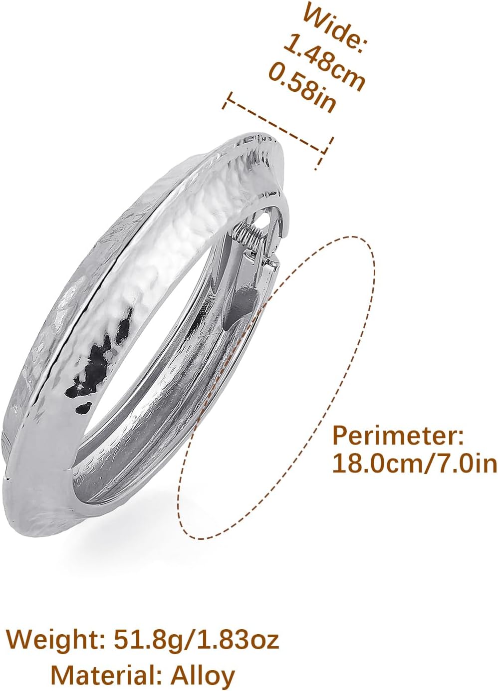 HZMAN 18K Gold Plated Wide Cuff Bracelet for Women - Premium Alloy Shiny Polished Double Layer Statement Bangle, Trendy Daily Wear Party Jewelry Accessory - Image 6