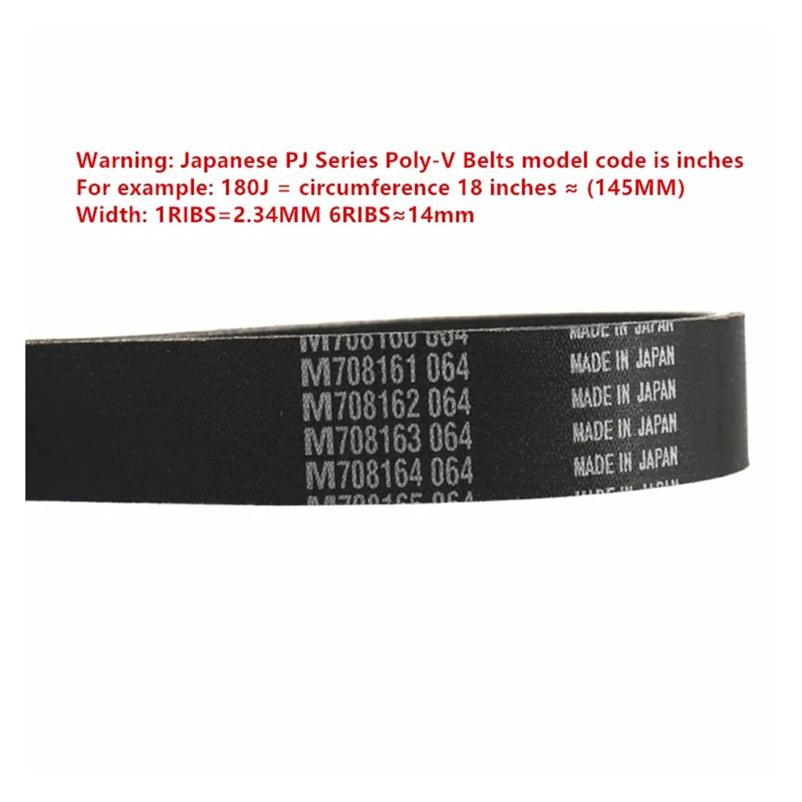 1 szt. 230J 235J 240J 245J pas przemysłowy japonia maszyny serii PJ prążkowane(240J,12Ribs)