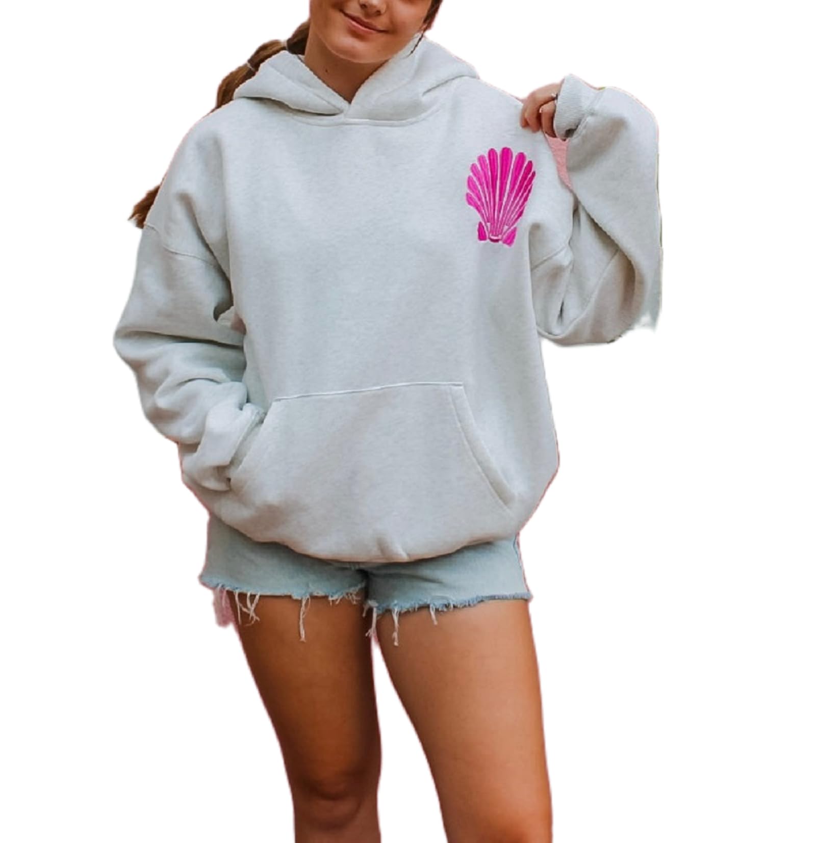 Juakoso Women Y2k Cute Graphic Hoodies Oversized Long Sleeve Coquette Sweatshirt Preppy Aesthetic Teen Girl Clothes