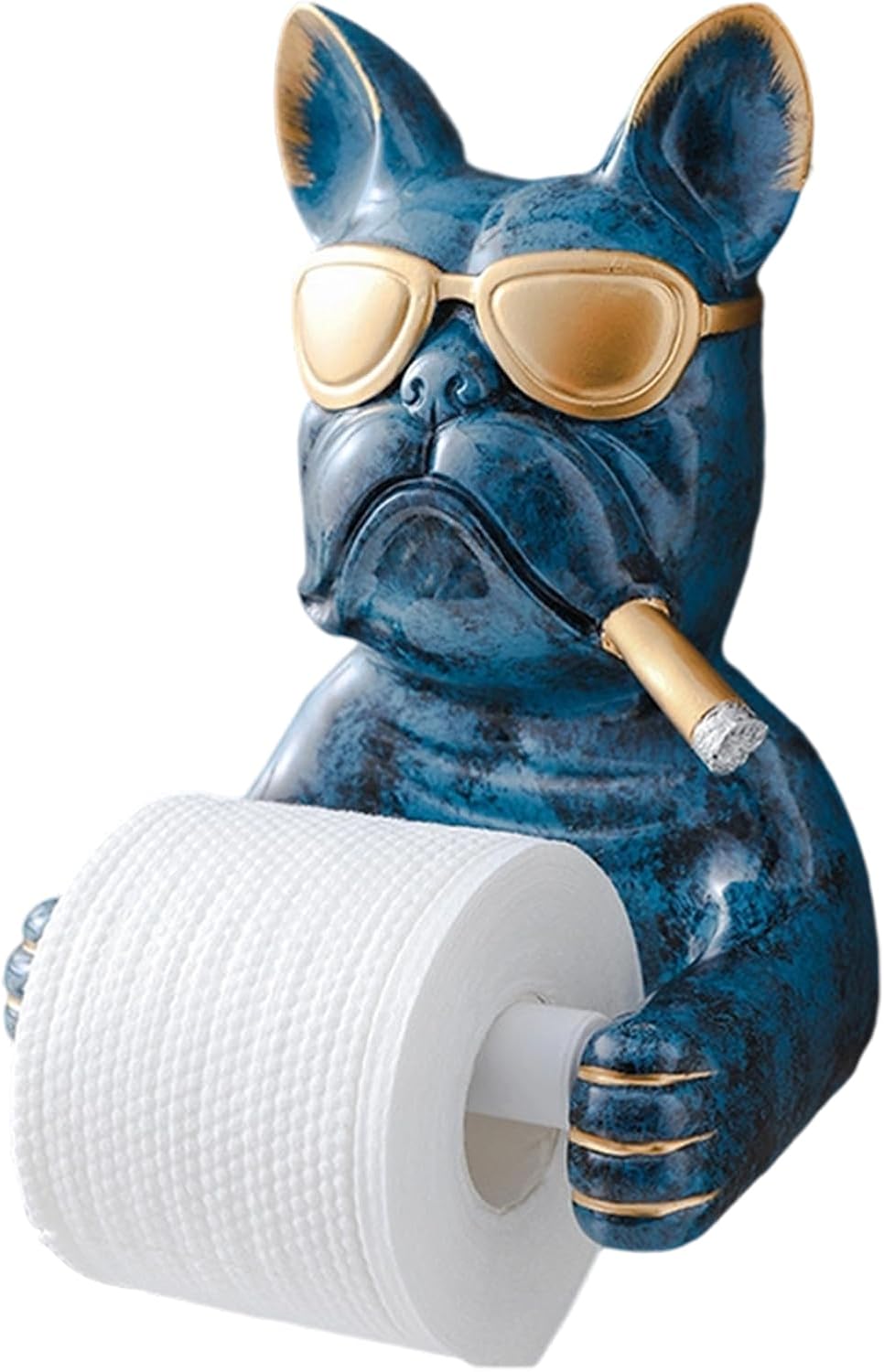 Canine Tissue - Wall Dispenser for Bathroom Decor | Cute Dog Silhouette Iron Frame with Easy Mount Hardware & Space Saving Design for Hotel Restroom, Office Washroom, Reading Room and Boat Cabin