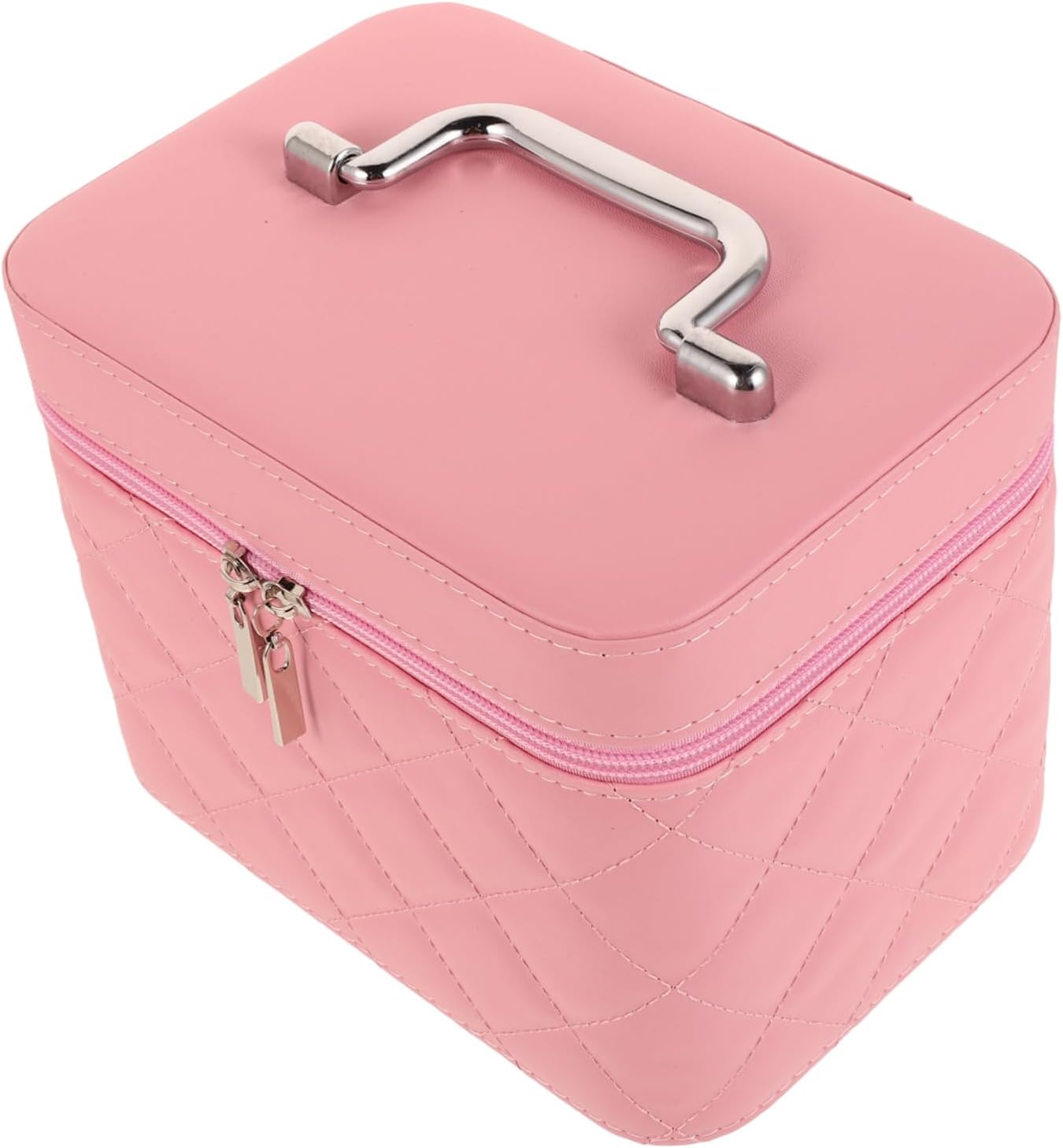 Makeup Organizer Case with Convenient Handle Stylish Portable Vanity Box for Women Ample Storage Space for Cosmetics for Travel and Home Organization