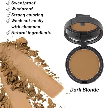 SOVONCARE Hairline Powder Instantly Hairline Shadow Gray Hair Coverage Touch Up Hair Root Cover Up Powder (Dark Blonde, 0.14 Ounce (Pack of 1))